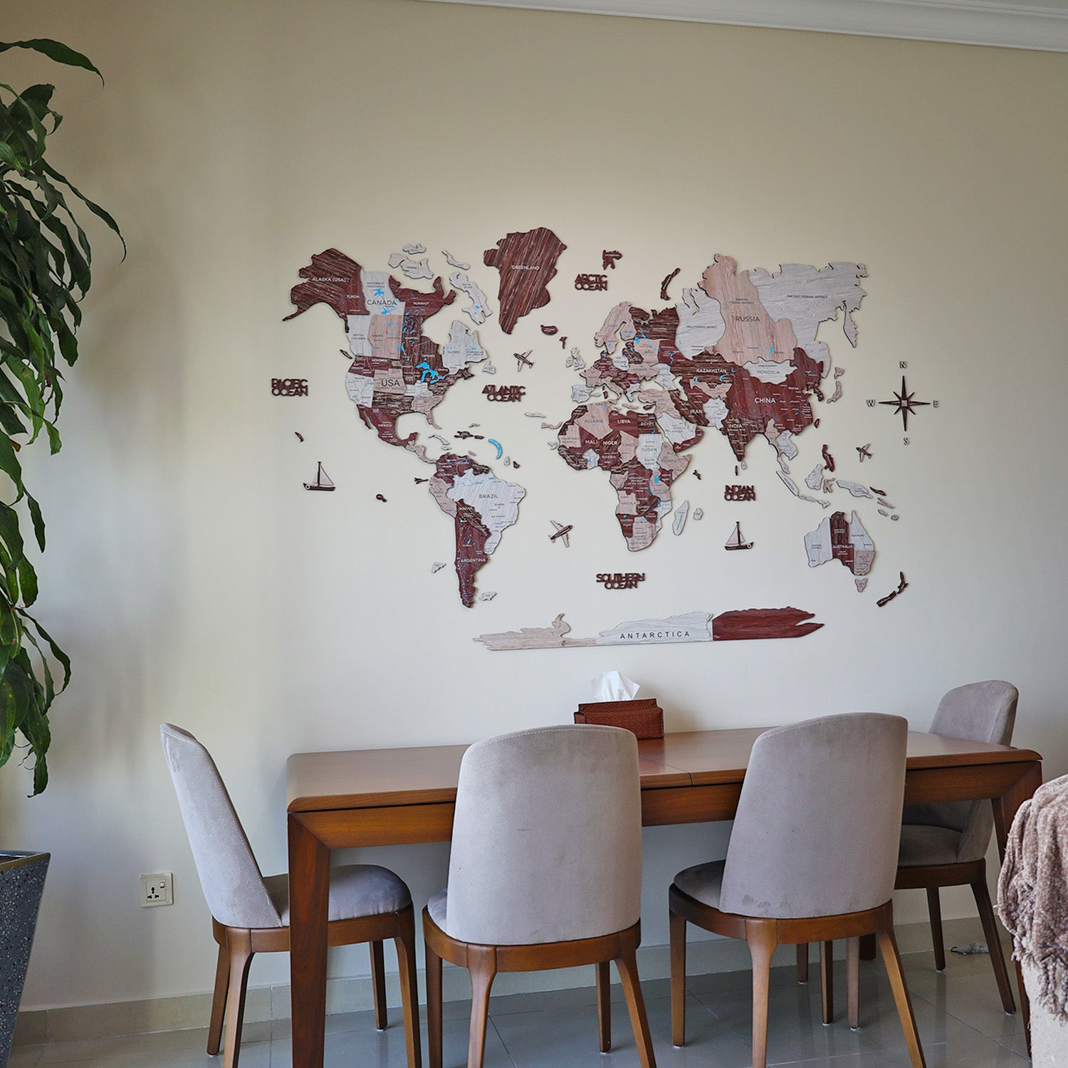 Discover the Beauty of Wooden World Maps for Your Home Decor – Enjoy ...