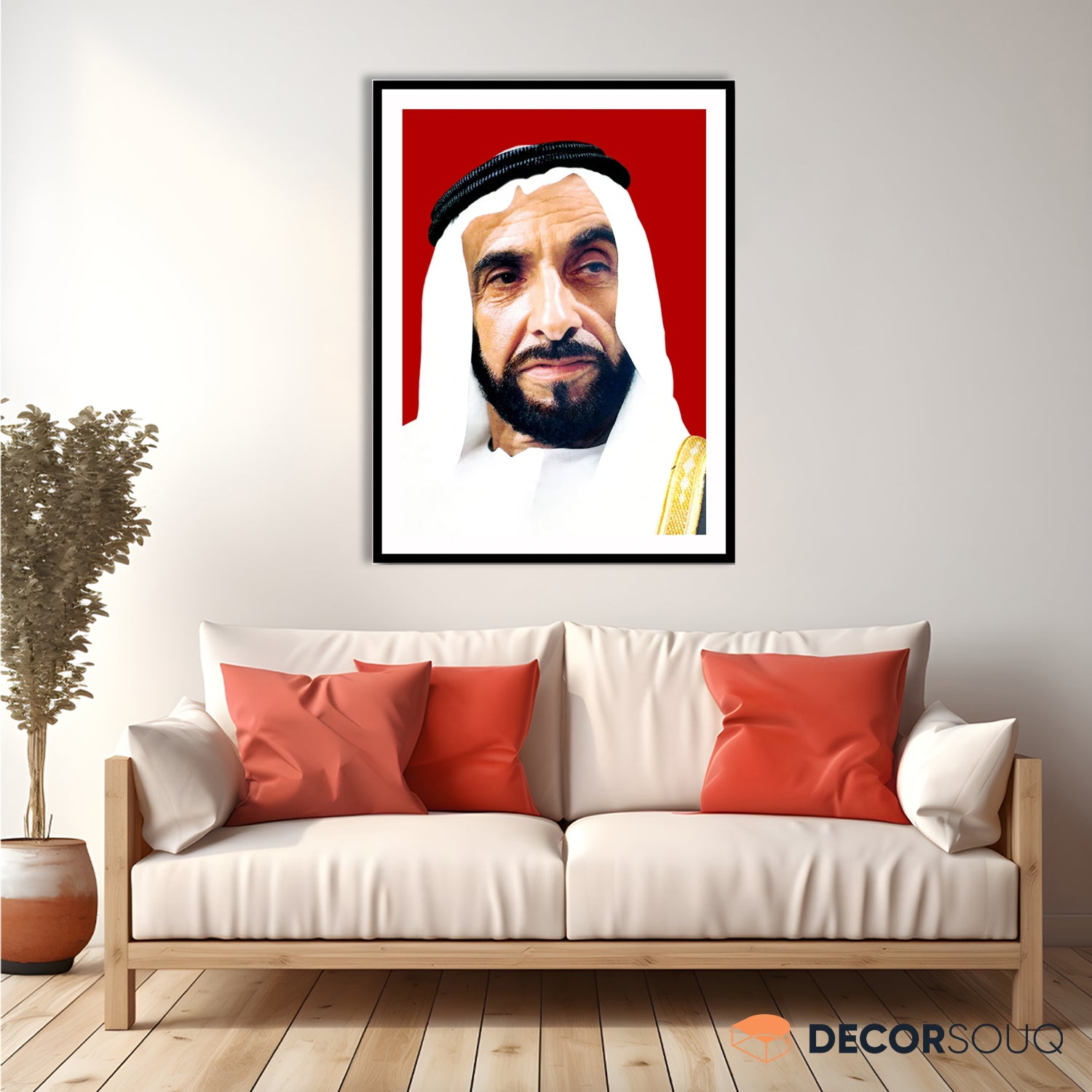 Sheikh Zayed bin Sultan Al Nahyan Portrait - Framed & Canvas Art ...