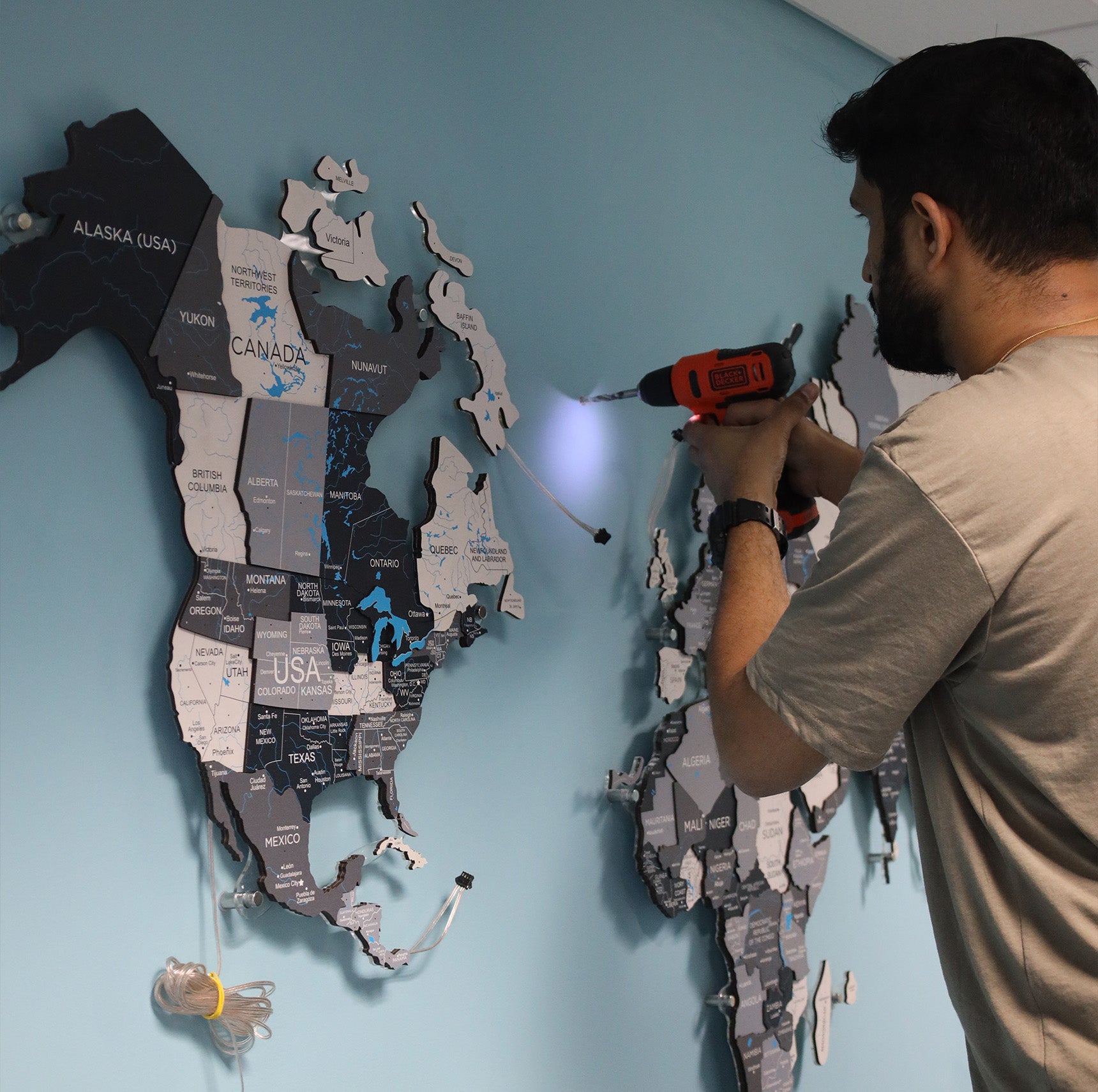 Professional Installation of LED World Maps | Expert Service in UAE ...